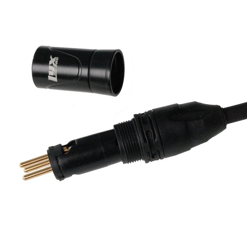 LyxPro - 10 Ft - XLR Male to 1/4" TRS Star Quad Microphone Cable for High End Quality and Sound Clarity, Extreme Low Noise â€“ Black - Image 3